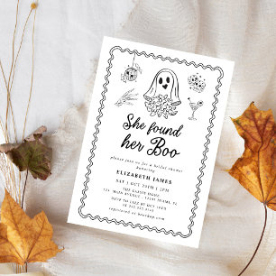 Invitation Elle a Trouvé Sa Chérie Ghost Floral Baby Shower