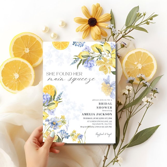 Invitation Elle a Trouvé Sa Douceur de Citron Mariage Shower (Créateur téléchargé)