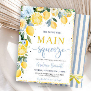 Invitation Elle a trouvé sa douche de mariage au citron Main 