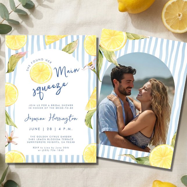 Invitation Elle a trouvé sa douche nuptiale au citron (Créateur téléchargé)