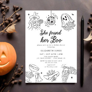 Invitation Elle a Trouvé Sa Fée Florale  Baby Shower de Marié
