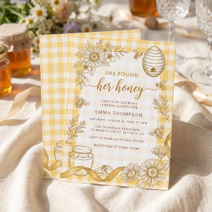 Invitation Elle a Trouvé Sa Fête de Fiançailles au Pot de Mie