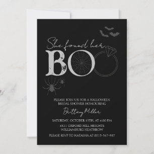 Invitation Elle A Trouvé Sa Fête des mariées Boo Halloween