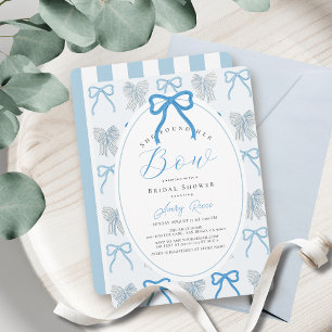 Invitation Elle a trouvé sa Fête des mariées de ruban bleu Bo