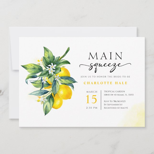 Invitation Elle A Trouvé Sa Fête des mariées De Squeeze (Devant)