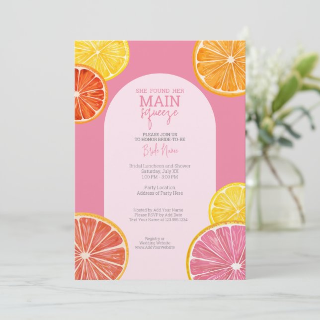 Invitation Elle A Trouvé Sa Fête des mariées De Squeeze (Debout devant)