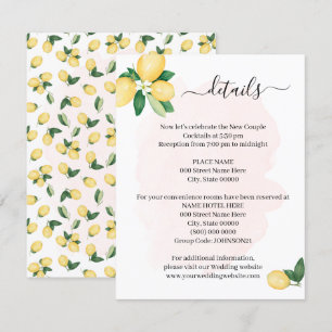 Invitation Elle A Trouvé Sa Main Squeeze Lemons insert card