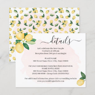 Invitation Elle A Trouvé Sa Main Squeeze Lemons insert card