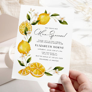 Invitation Elle A Trouvé Sa Mariée Florale De Squeeze Citrus