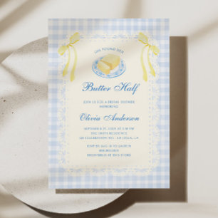 Invitation Elle a trouvé sa moitié de beurre Shower de mariag
