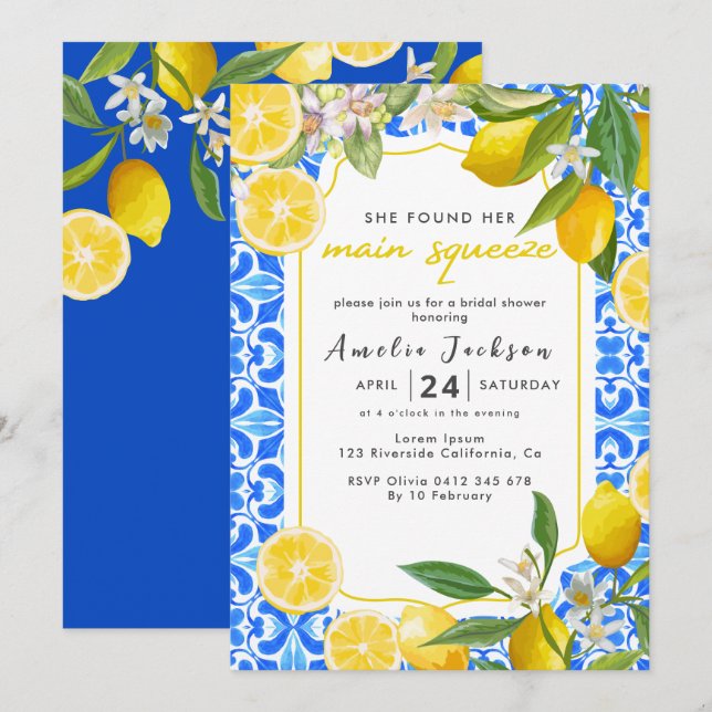 Invitation Elle A Trouvé Sa Principale Fête des mariées De Ci (Devant / Derrière)