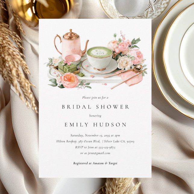 Invitation Elle a trouvé sa robe de mariée parfaite au matcha (Créateur téléchargé)