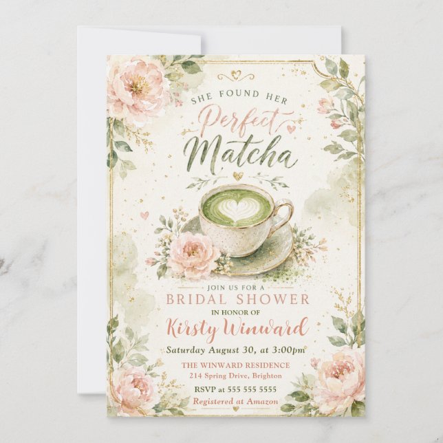 Invitation Elle a trouvé sa robe de mariée parfaite pour sa d (Devant)