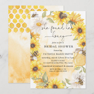 Invitation Elle a Trouvé sa Ruche Florale Abeille Réception d