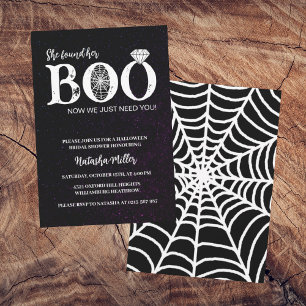 Invitation Elle A Trouvé Son Boo Black Halloween Fête des mar