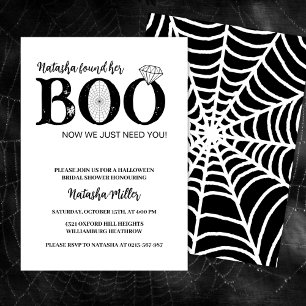 Invitation Elle A Trouvé Son Boo Black Halloween Fête des mar