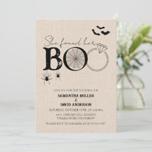 Invitation Elle A Trouvé Son Boo Rustique Mariage Halloween