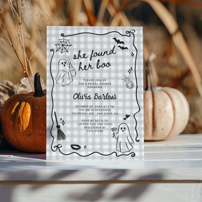 Invitation Elle A Trouvé Son Boo Une Fête des mariées D'Hallo (Créateur téléchargé)