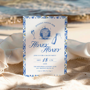 Invitation Elle A Trouvé Son Honey Honey Blue Greece Bachelor