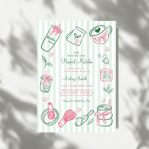Invitation Elle a Trouvé Son Mariage Parfait Matcha Green  Ba