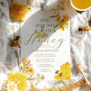 Invitation Elle A Trouvé Son Miel Abeille Fête des mariées Fl