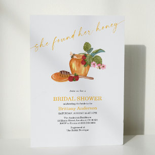 Invitation Elle a Trouvé Son Miel Code QR de la Fête de Fianç