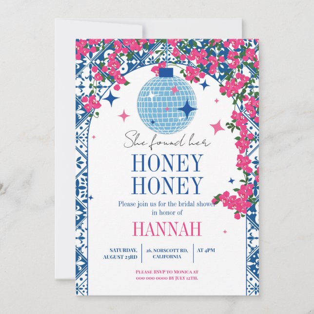 Invitation Elle a trouvé son miel Mamma Mia Dancing Queen (Devant)