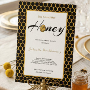Invitation Elle a trouvé son nid d'abeille jaune Beurre de mi