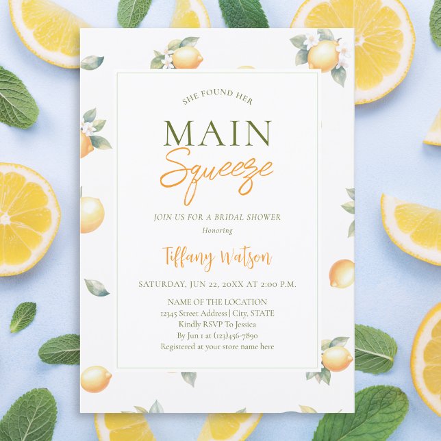 Invitation Elle a Trouvé Son Premier Amour Lime Mariage (Créateur téléchargé)