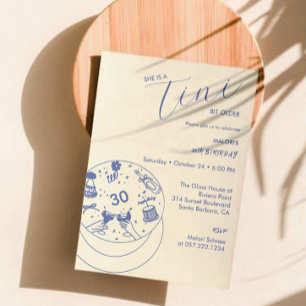 Invitation Elle a un tout petit peu plus de Martini pour son 