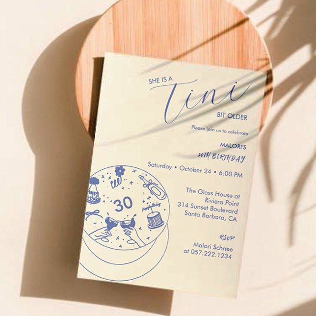 Invitation Elle a un tout petit peu plus de Martini pour son  (Créateur téléchargé)