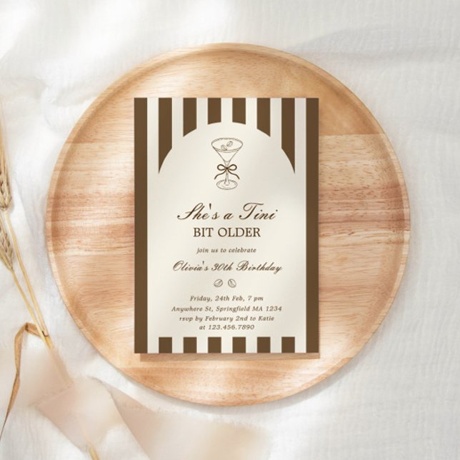 Invitation Elle a un tout petit peu vieilli Coffee Martini An (Créateur téléchargé)