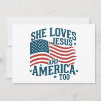 Elle aime Jésus et l'Amérique aussi Drapeau USA 4 