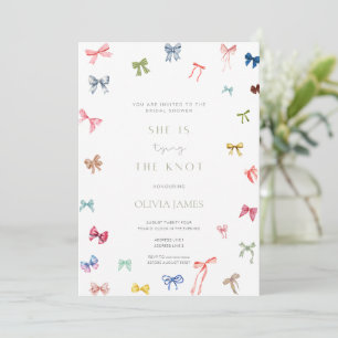 Invitation Elle attache la douche nuptiale du noeud