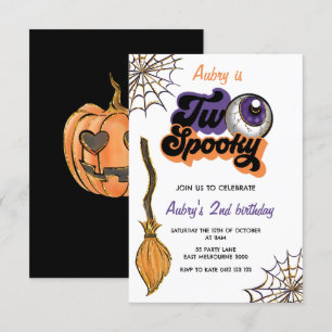 Invitation Elle Est Deux Éffrayants Deuxième Anniversaire Hal