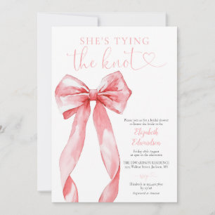 Invitation Elle est en train de nouer la Fête des mariées de