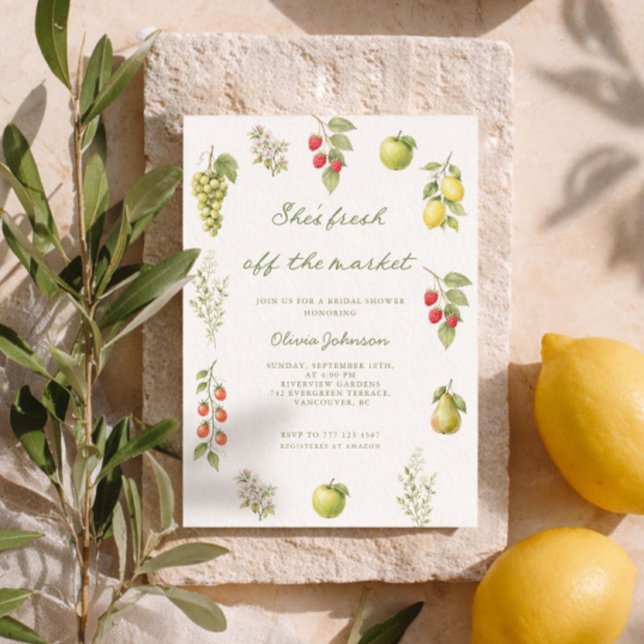 Invitation Elle est fraîche de la douche de mariage sur le ma (Créateur téléchargé)