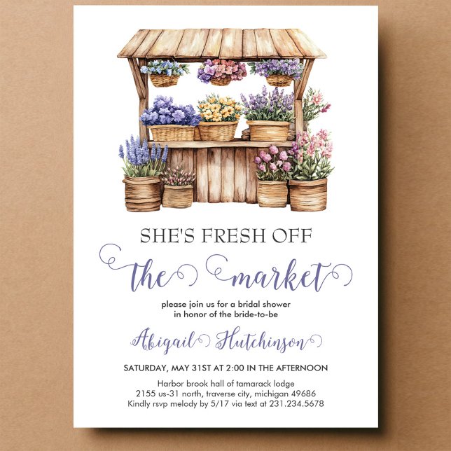 Invitation Elle est fraîche de la douche de nuptiale du March (Créateur téléchargé)