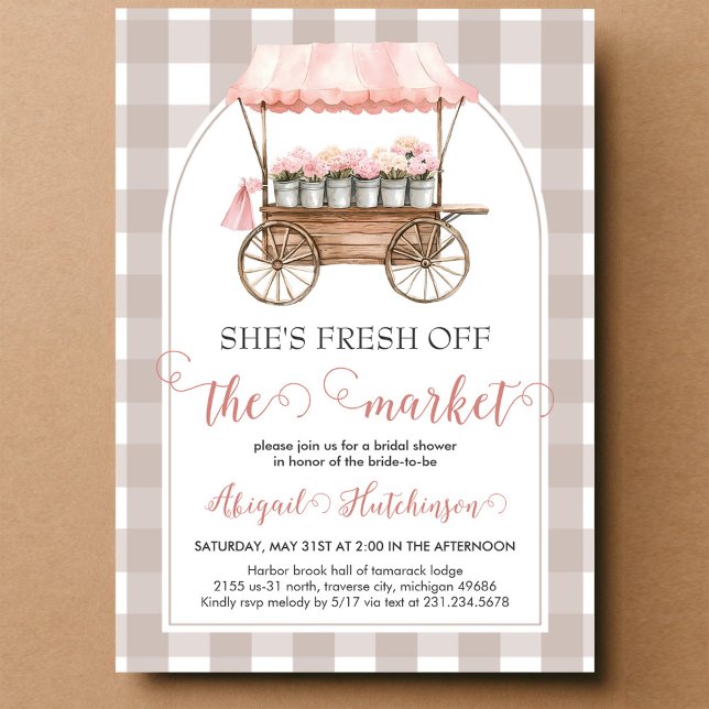 Invitation Elle est fraîche de la douche de nuptiale du March (Créateur téléchargé)