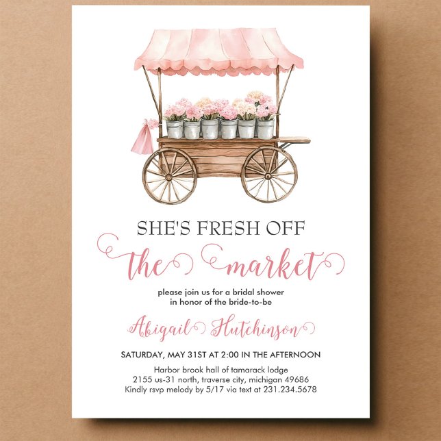 Invitation Elle est fraîche de la douche de nuptiale du March (Créateur téléchargé)