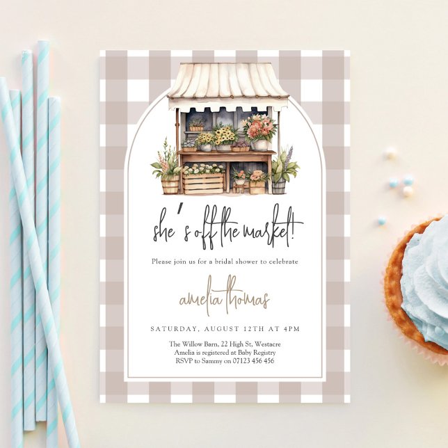 Invitation Elle est fraîche de la douche nuptiale du marché (Créateur téléchargé)