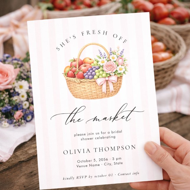 Invitation Elle est fraîche de la fête de douche de mariée ra (Créateur téléchargé)