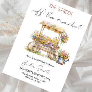 Invitation Elle est fraîche de la fête de douche de nuptiale