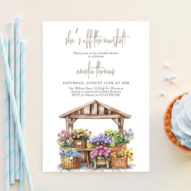 Invitation Elle est fraîche de la Fête des mariées du marché (Créateur téléchargé)