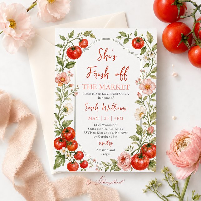 Invitation Elle est fraîche de la Mariée de la Fête de douche (Créateur téléchargé)