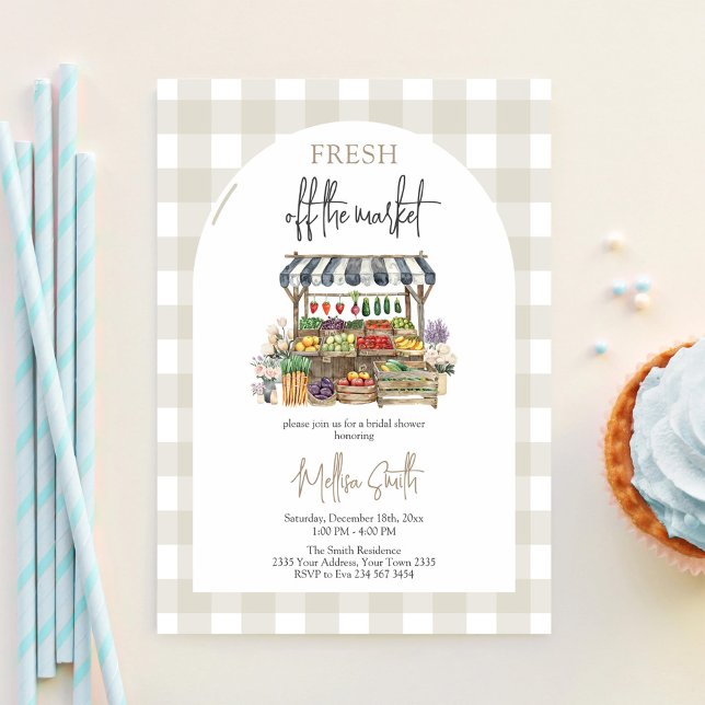 Invitation Elle est fraîche de la mariée douche Marché (Créateur téléchargé)