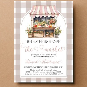 Invitation Elle est fraîche de la Mariée Fête de Marché