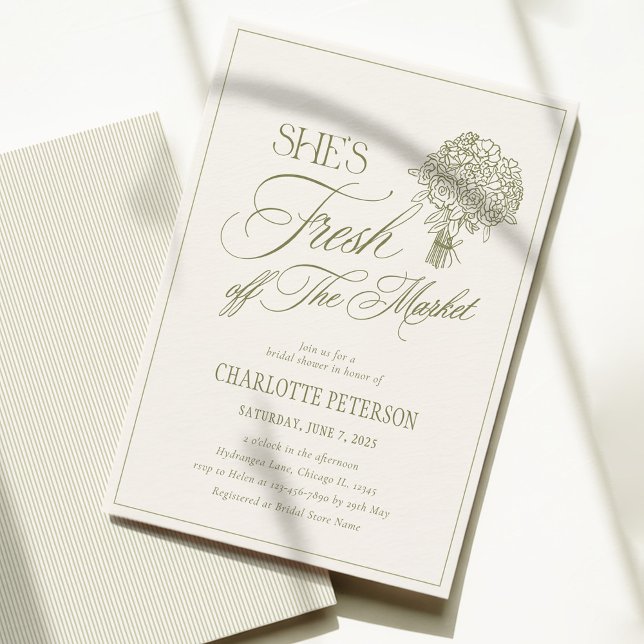Invitation Elle est Fraîche du Marché Baby Shower (Créateur téléchargé)