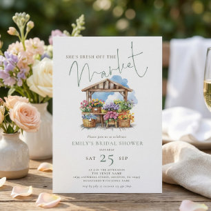 Invitation Elle est Fraîche du Marché Baby Shower