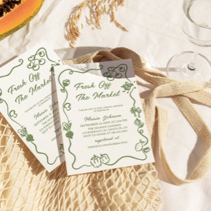 Invitation Elle est Fraîche du Marché Baby Shower